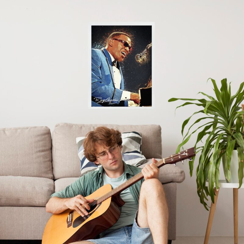 Quadro Decorativo Ray Charles Assinatura b