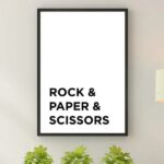 Quadro Decorativo Rock Paper e Scissors