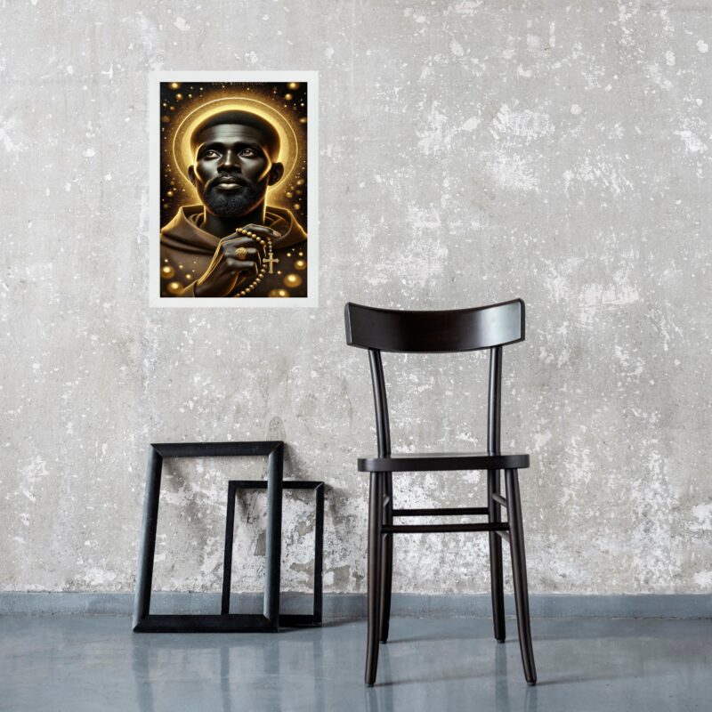 Quadro Decorativo Sacro São Benedito b