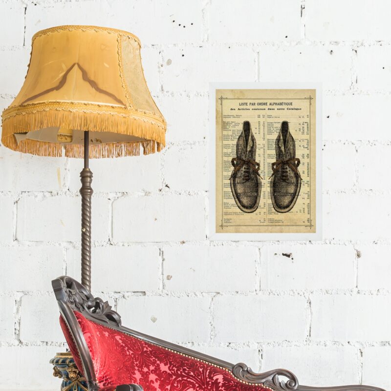 Quadro Decorativo Sapatos Masculinos Vintage b
