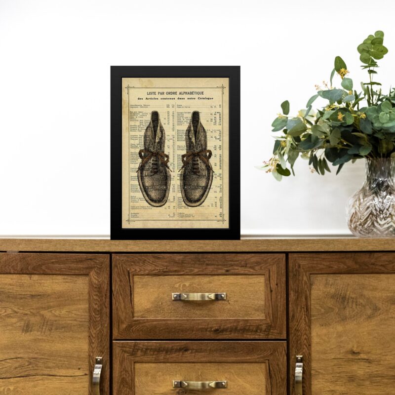 Quadro Decorativo Sapatos Masculinos Vintage