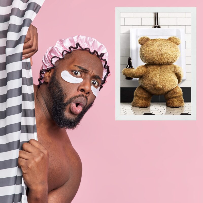Quadro Divertido Para Banheiro Masculino - Ted