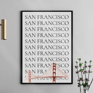 Quadro Minimalista San Francisco - Golden Gate