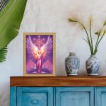 Quadro Moldura Dourada Arcanjo Metatron