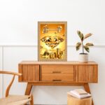 Quadro Moldura Dourada Arquétipo Riqueza Ouro Diamante