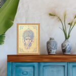 Quadro Moldura Dourada Ganesha Vintage