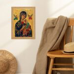 Quadro Moldura Dourada Nossa Senhora Perpetuo Socorro