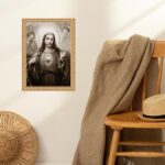 Quadro Moldura Dourada Sagrado Coração De Jesus