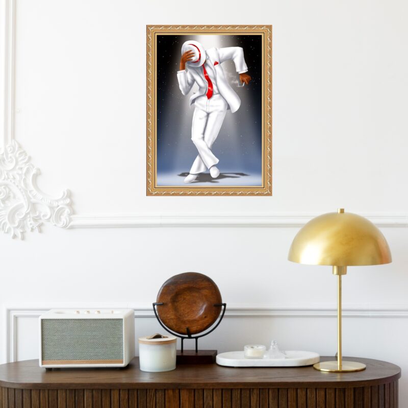 Quadro Moldura Dourada Zé Pilintra b