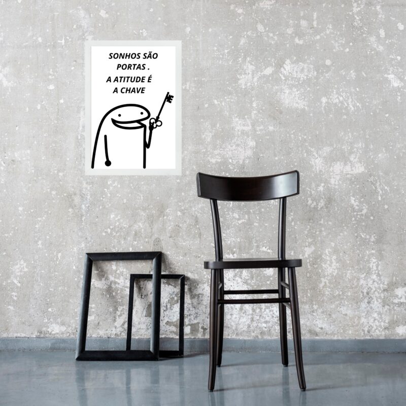 Quadro Motivacional Sonhos e Atitude b