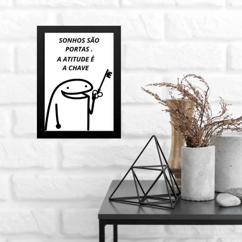 Quadro Motivacional Sonhos e Atitude