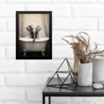 Quadro Para Banheiro Elefante - Hora Do Banho
