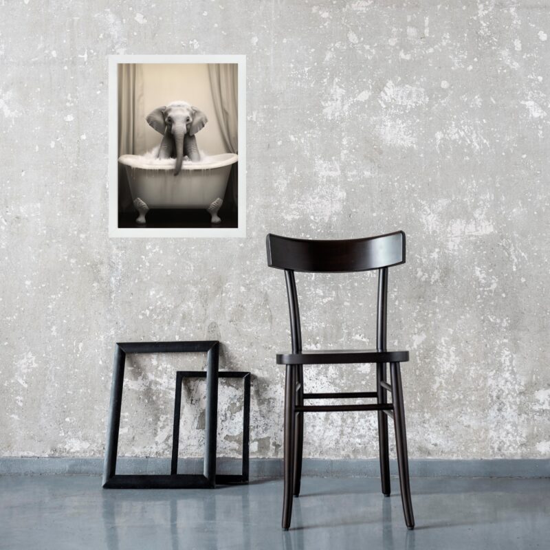 Quadro Para Banheiro Elefante - Hora Do Banho b