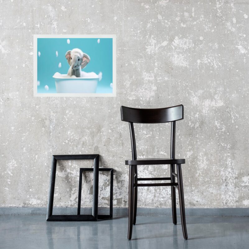 Quadro Para Banheiro Elefantinho - Horizontal b