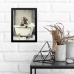 Quadro Para Banheiro Macaquinho No Banho