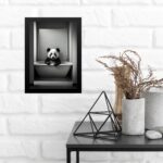 Quadro Para Banheiro Urso Panda Baby