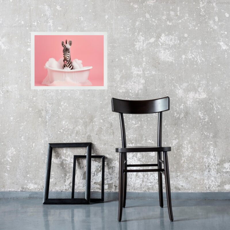Quadro Para Banheiro Zebrinha - Horizontal b