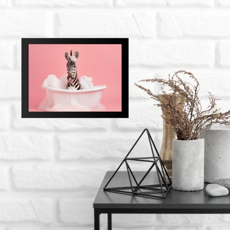 Quadro Para Banheiro Zebrinha - Horizontal