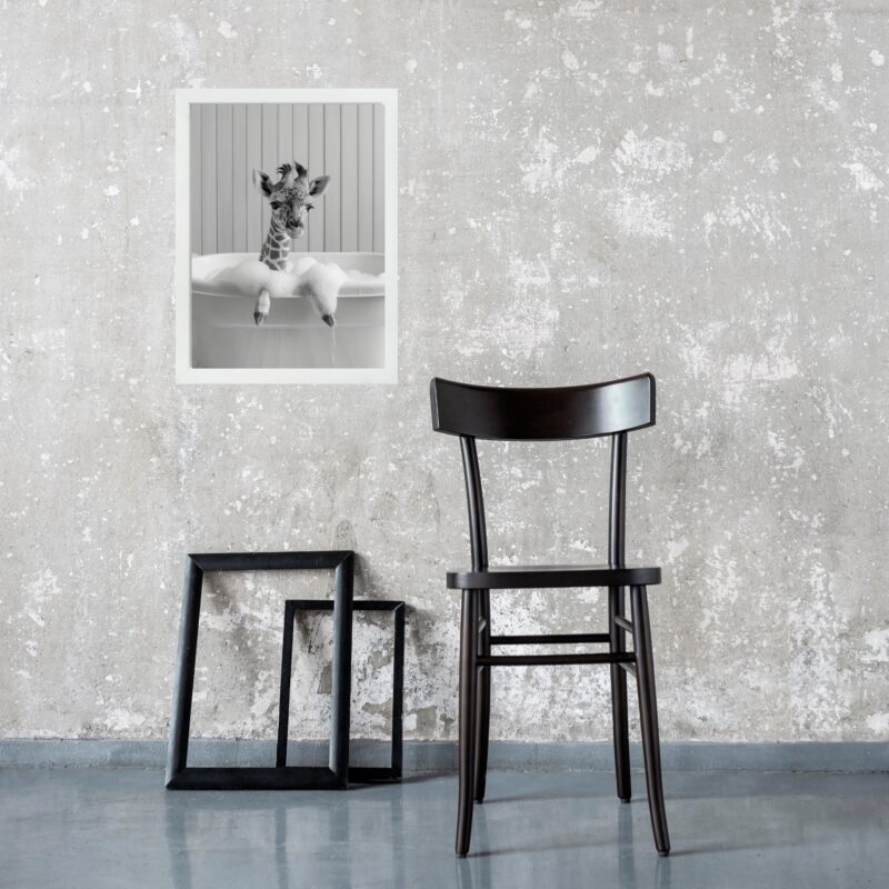 Quadro Para Decorar Banheiro - Girafinha b