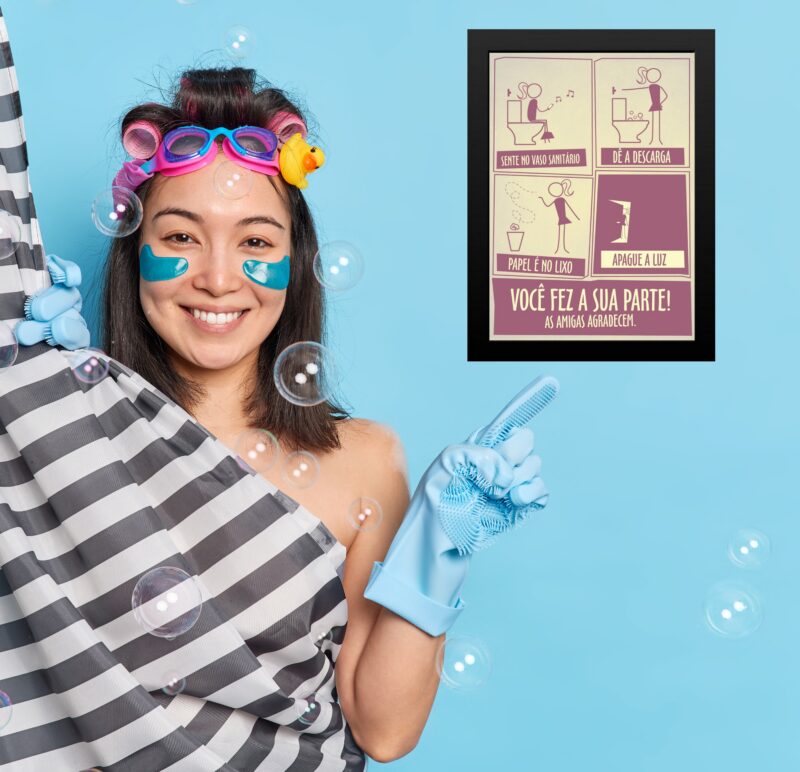 Quadro Regras Para Uso Do Banheiro- Feminino b
