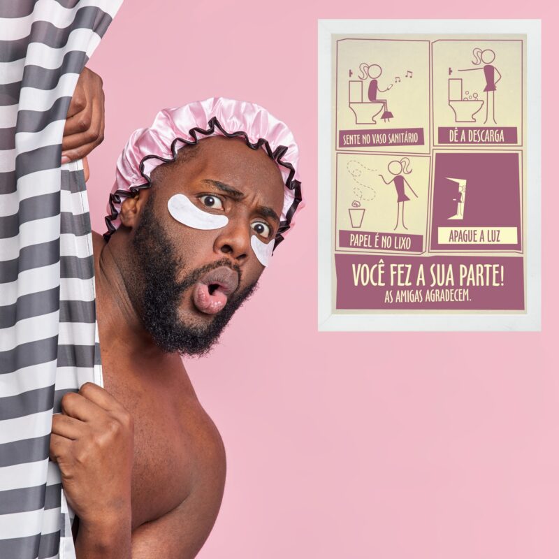 Quadro Regras Para Uso Do Banheiro- Feminino