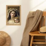 Quadro Sacro Moldura Dourada Madona