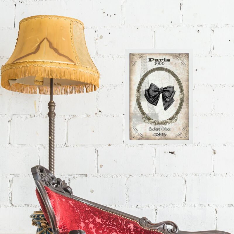 Quadro Vintage Moda Laço de Fita b