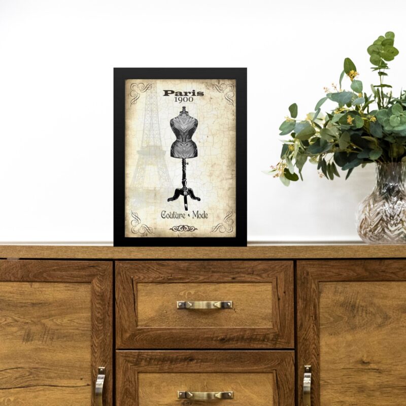 Quadro Vintage Moda Manequim Antigo
