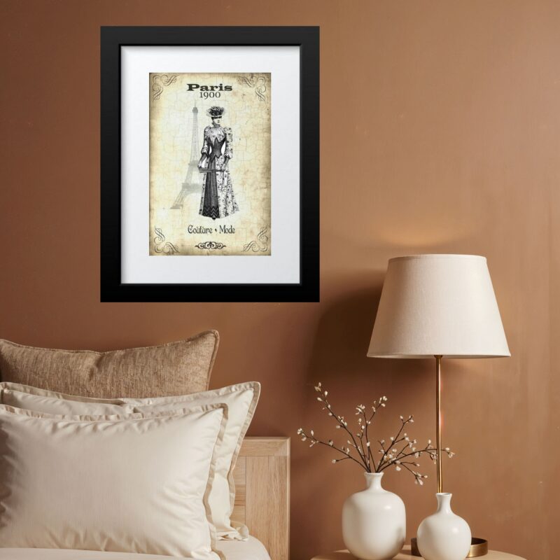 Quadro Vintage Moda Paris 1900 - 60x48 Cm