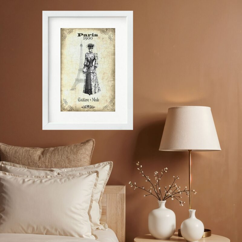 Quadro Vintage Moda Paris 1900 - 60x48 Cm b