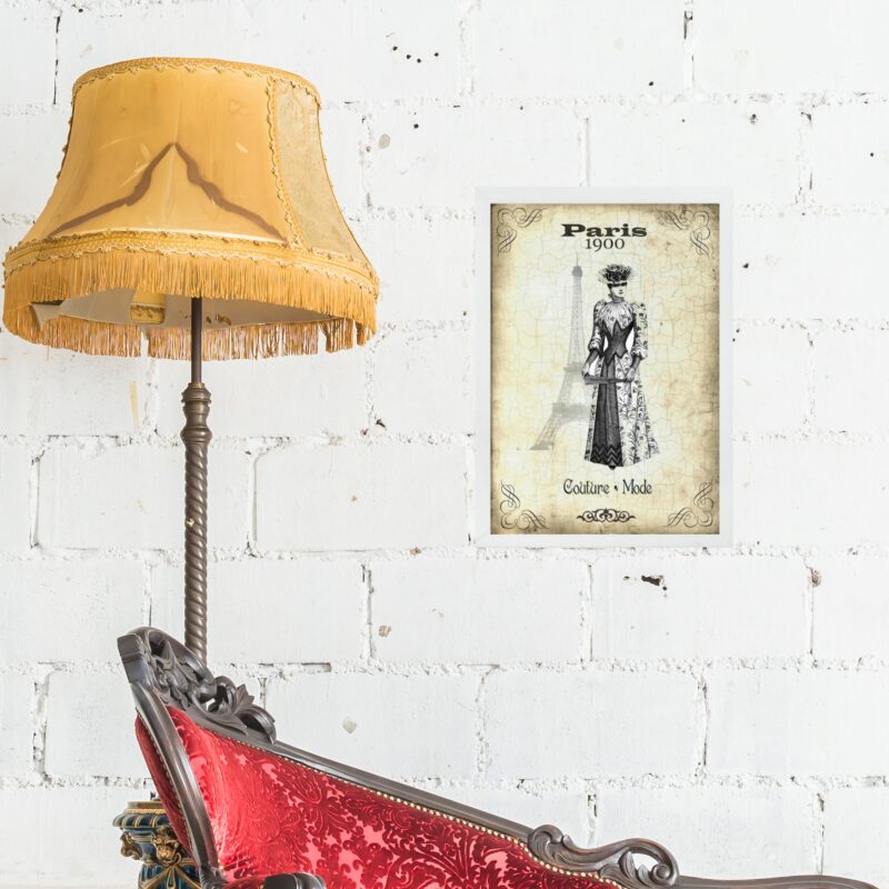 Quadro Vintage Moda Paris 1900 b