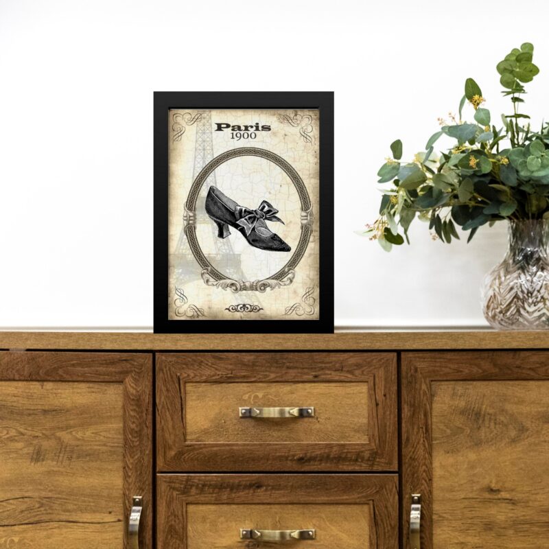 Quadro Vintage Moda Sapato Paris