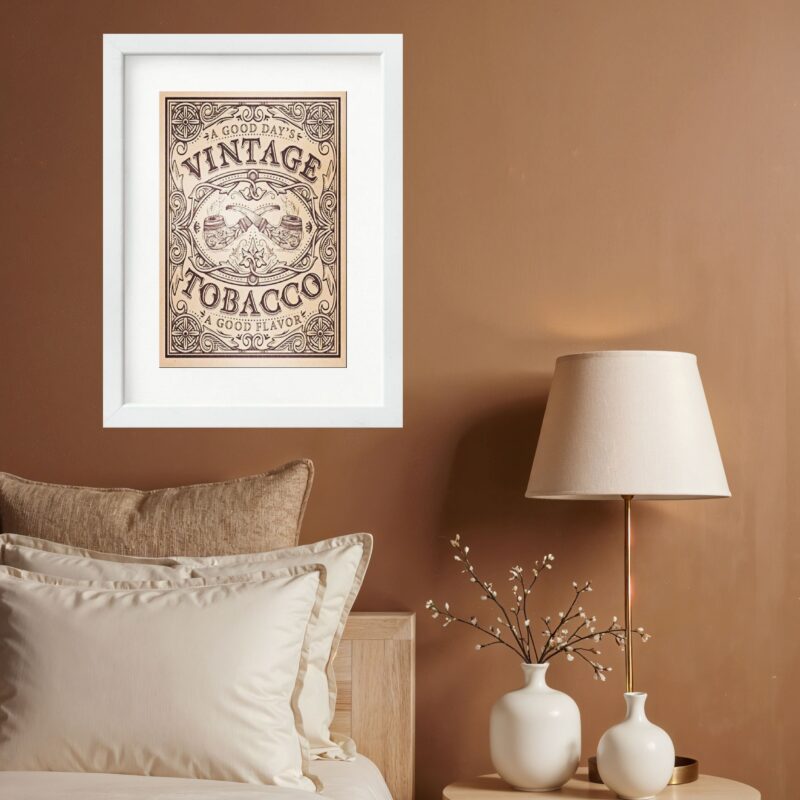 Quadro Vintage Tabaco - 60x48 Cm b