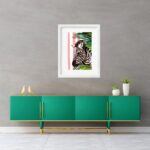 Quadro Zebra Listras Rosa - 60x48 Cm