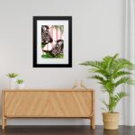 Quadro Zebras Listrado Rosa - 60x48 Cm