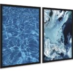 Kit 2 Quadros Decorativos Água Do Mar