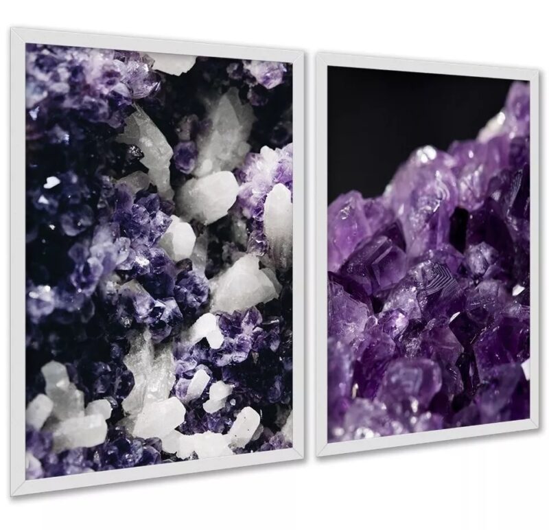 Kit 2 Quadros Decorativos Pedras - Cristais