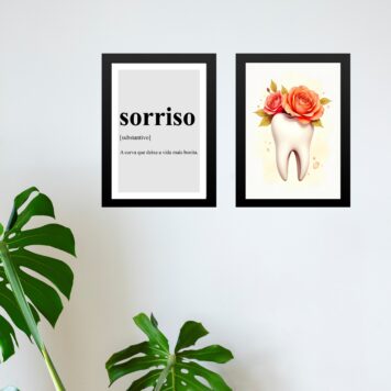 Kit 2 Quadros Decorativos Sala Espera Dentista