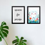 Kit 2 Quadros Sala Espera Dentista Infantil