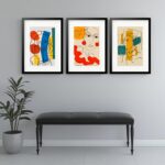 Kit 3 Quadros Grandes Abstratos Mulheres 60x48cm