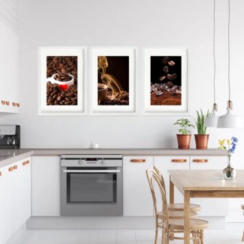 Kit 3 Quadros Grandes Café 60x48cm - Image 2
