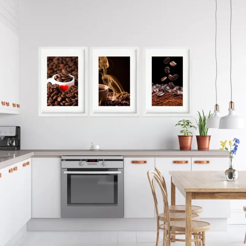 Kit 3 Quadros Grandes Café 60x48cm - Image 2