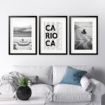 Kit 3 Quadros Grandes Carioca - 60x48cm