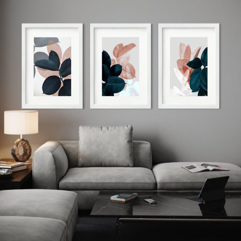 Kit 3 Quadros Grandes Folhagens - 60x48cm - Image 2