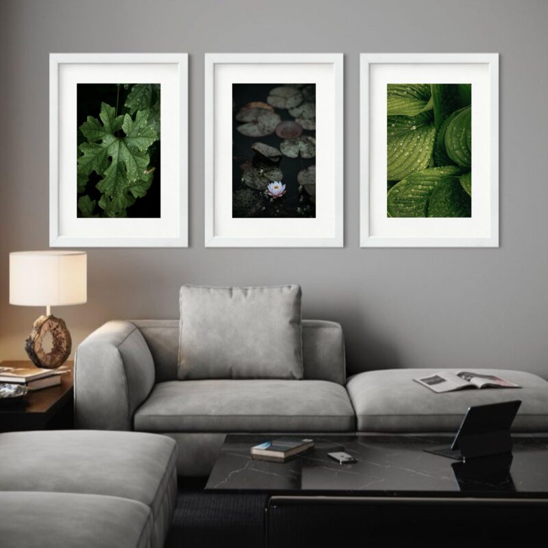 Kit 3 Quadros Grandes Folhas - 60x48cm - Image 2