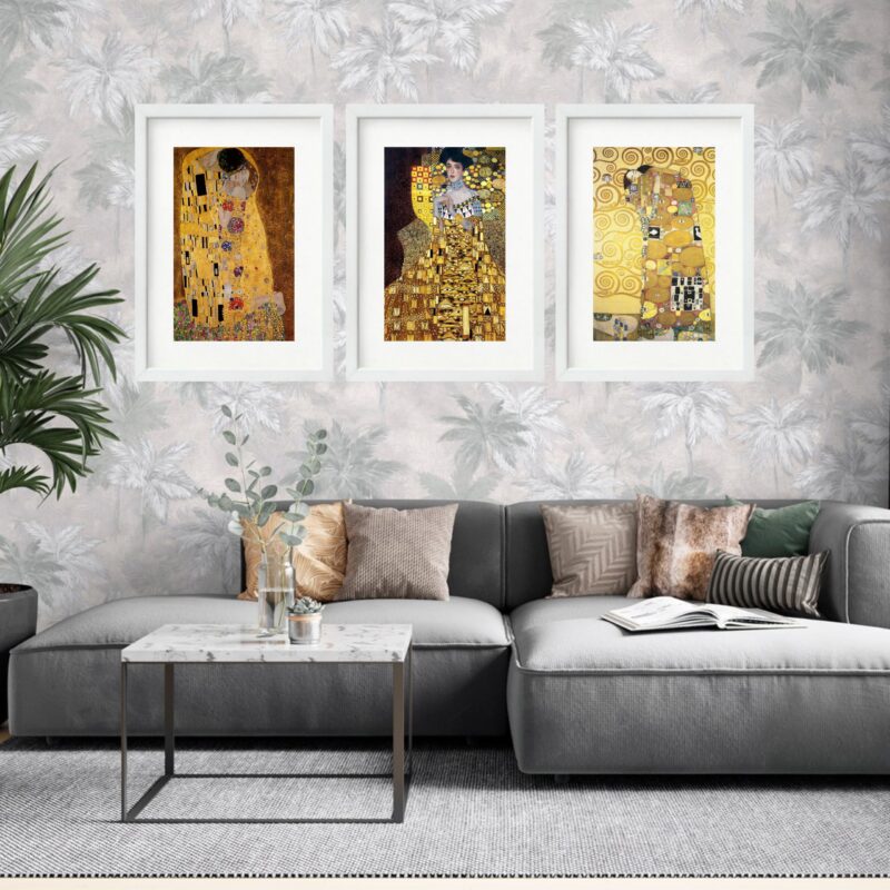 Kit 3 Quadros Grandes Klimt Collection 60x48cm - Image 2