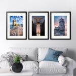 Kit 3 Quadros Grandes Lisboa - 60x48cm