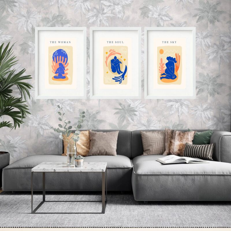 Kit 3 Quadros Grandes Matisse Ocean Collection 60x48cm - Image 2