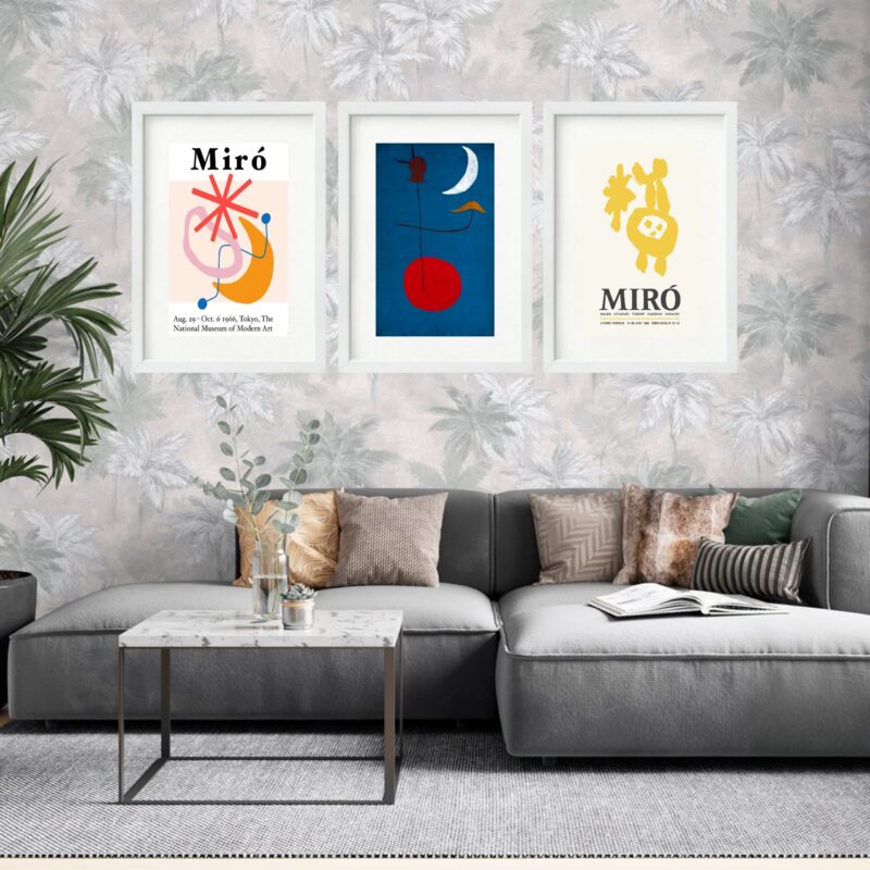 Kit 3 Quadros Grandes Miró Collection I 60x48cm - Image 2