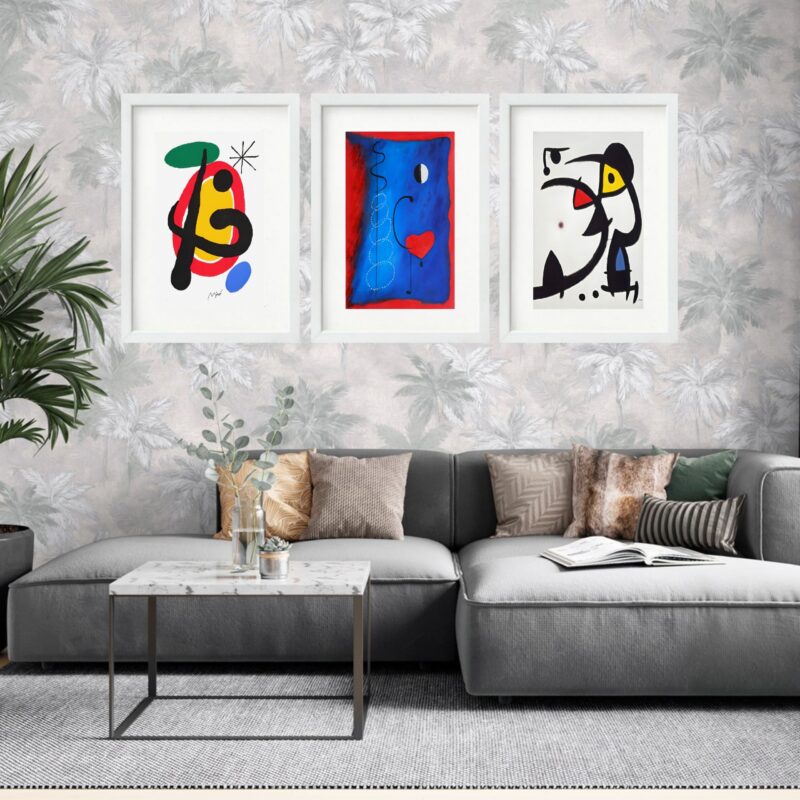 Kit 3 Quadros Grandes Miró Collection 60x48cm - Image 2